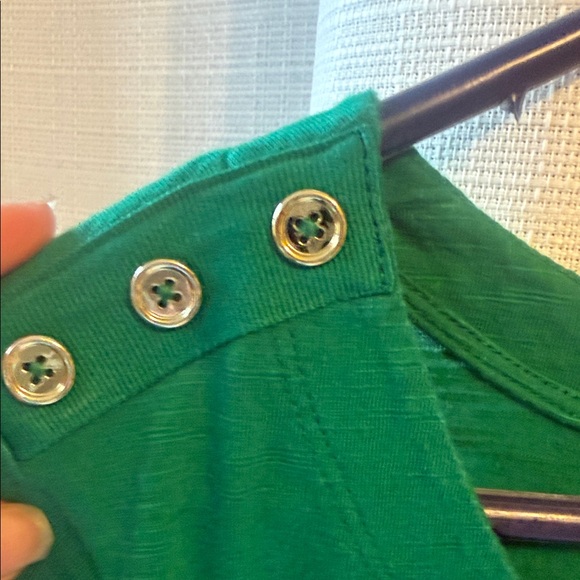 Banana Republic Green and Black Striped Blouse - Picture 3 of 5